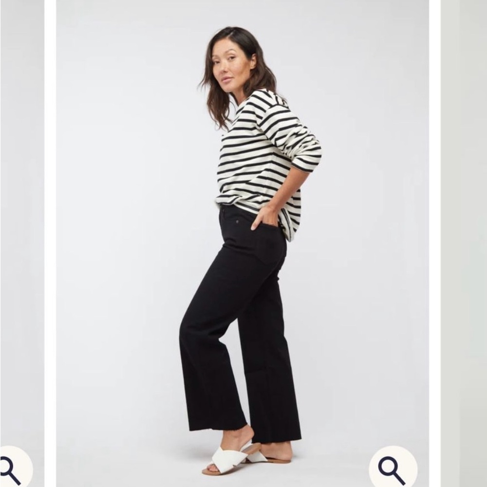 Oliver Logan Aberdeen High Rise Crop - Black
